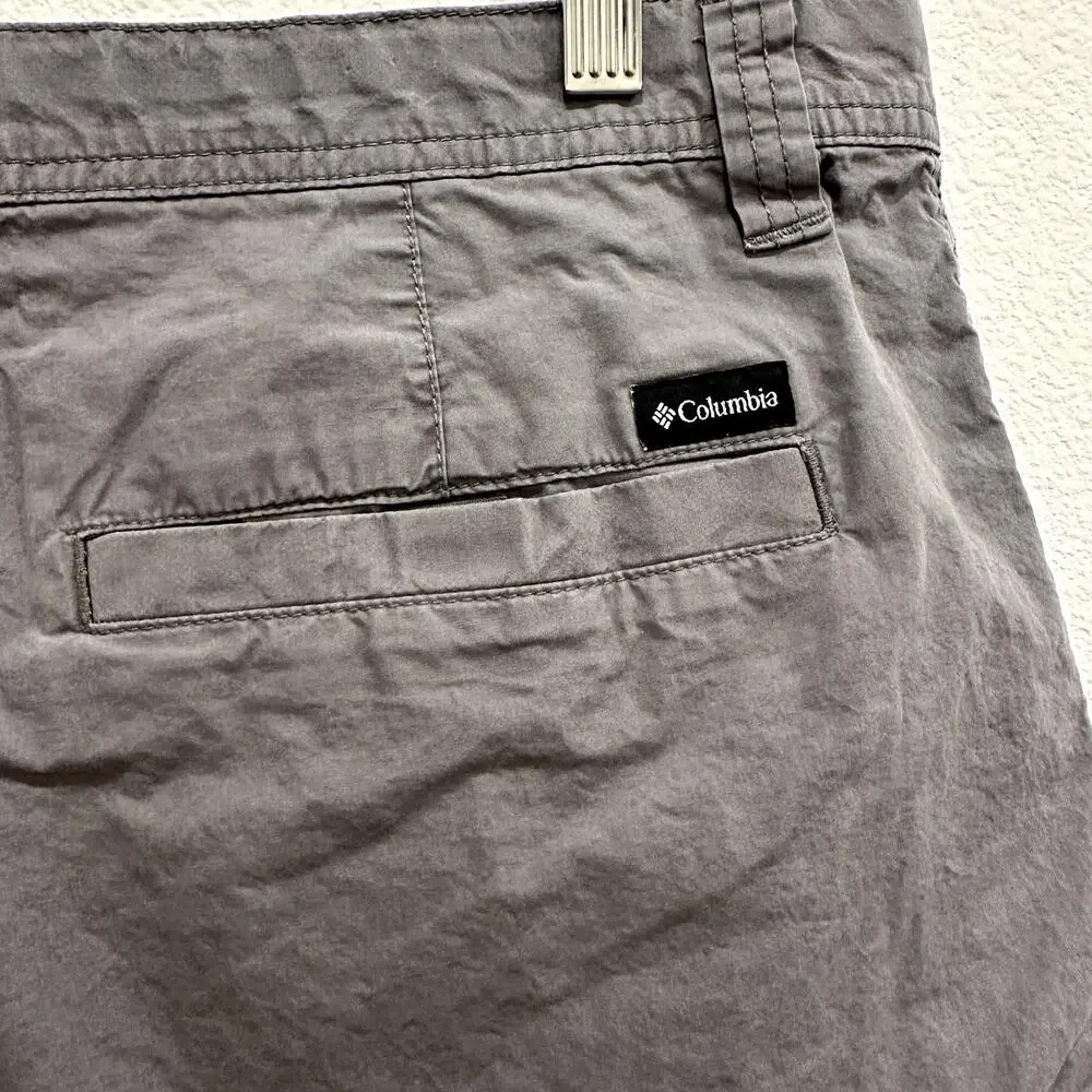 Columbia Mens 36 Washed Out Shorts Gray Hiking Climbing Camping Fishing Outdoors